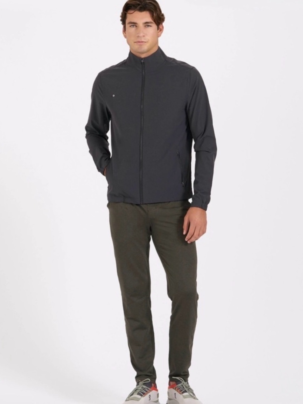 Vuori Men's Venture Track Jacket in Charcoal Gray XL